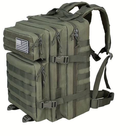 45L Backpack Men Camping Hiking Daypack with Water Bottle Pouch