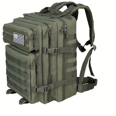 45L Backpack Men Camping Hiking Daypack with Water Bottle Pouch