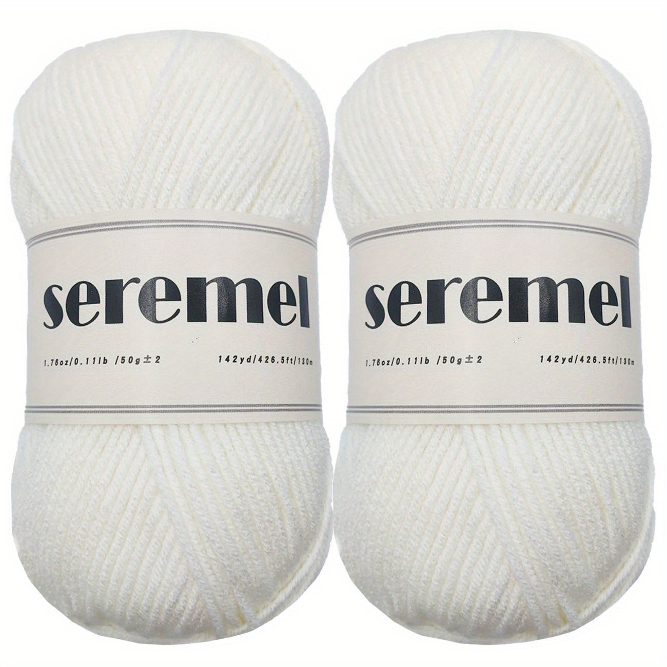 2 Pieces Crochet Yarn 280 Yards Acrylic Yarn Assorted Colors