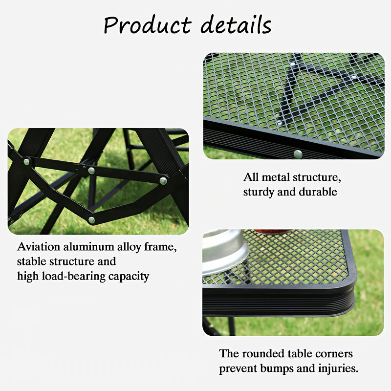Portable Folding Table X Aluminum Alloy Table Outdoor BBQ Camping Picnic