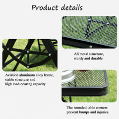 Portable Folding Table X Aluminum Alloy Table Outdoor BBQ Camping Picnic