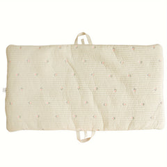 Kids' Embroidered Nap Mat Portable Foldable Soft Mattress for Travel Ivory