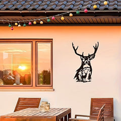 Christmas Elk Metal Craft Wall Decor - Indoor/Outdoor Garden Ornament