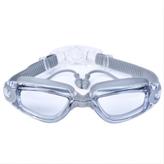 HD Waterproof Swim Goggles w/ Earplugs Ideal for Myopia & Transparent Swimming