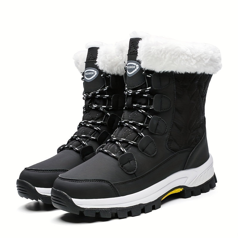 Women's Outdoor Snow Boots Warm Lace Up Platform Boots