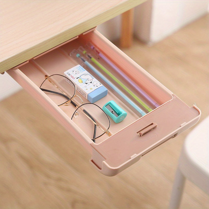 Desk Drawer Organizer Office Hidden Storage Box Student Stationery Supplies