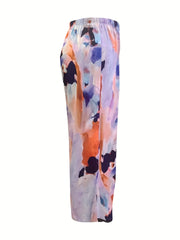  Tie Dye High Rise Wide Leg Trousers