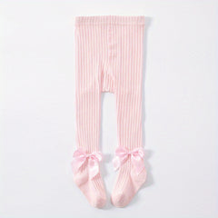 Baby Girls Knitted Leggings with Bowknot for Spring