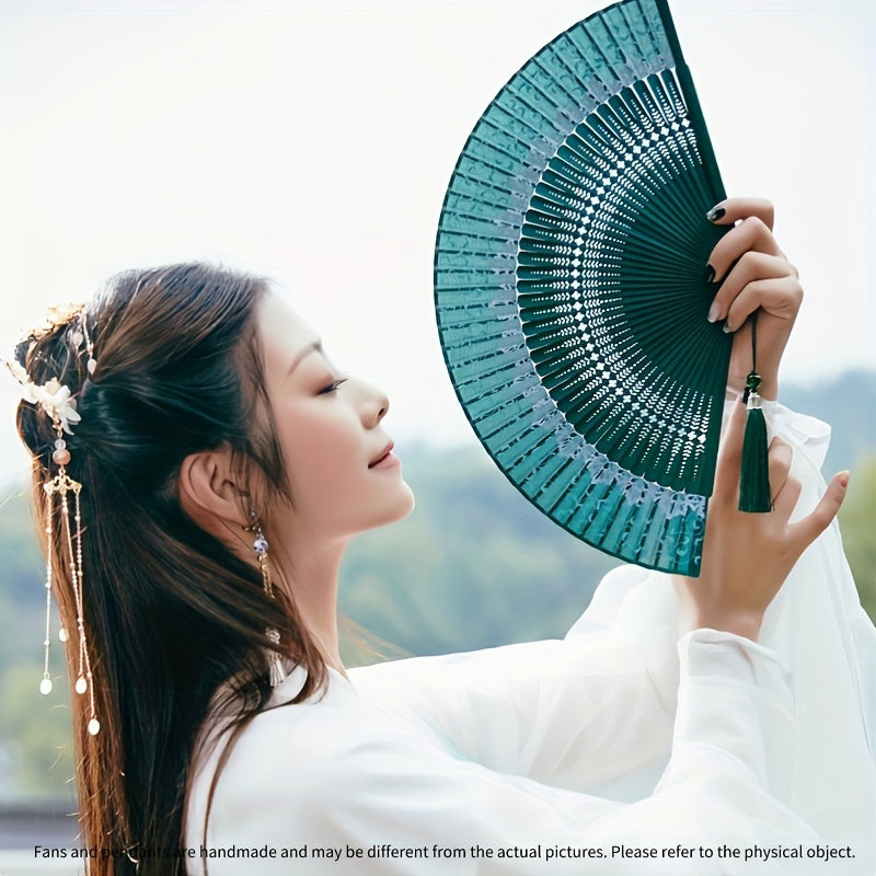 Chinese Style Lace Carry on Fan Portable Silky Fan