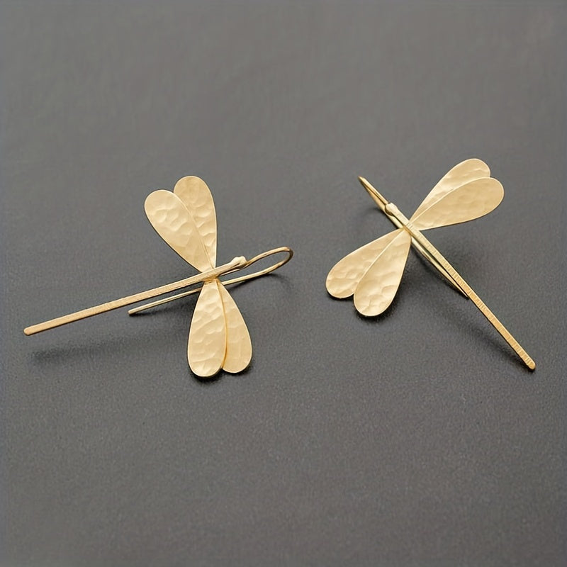 3D Dragonfly Drop Earrings Long Earrings Wedding Jewelry