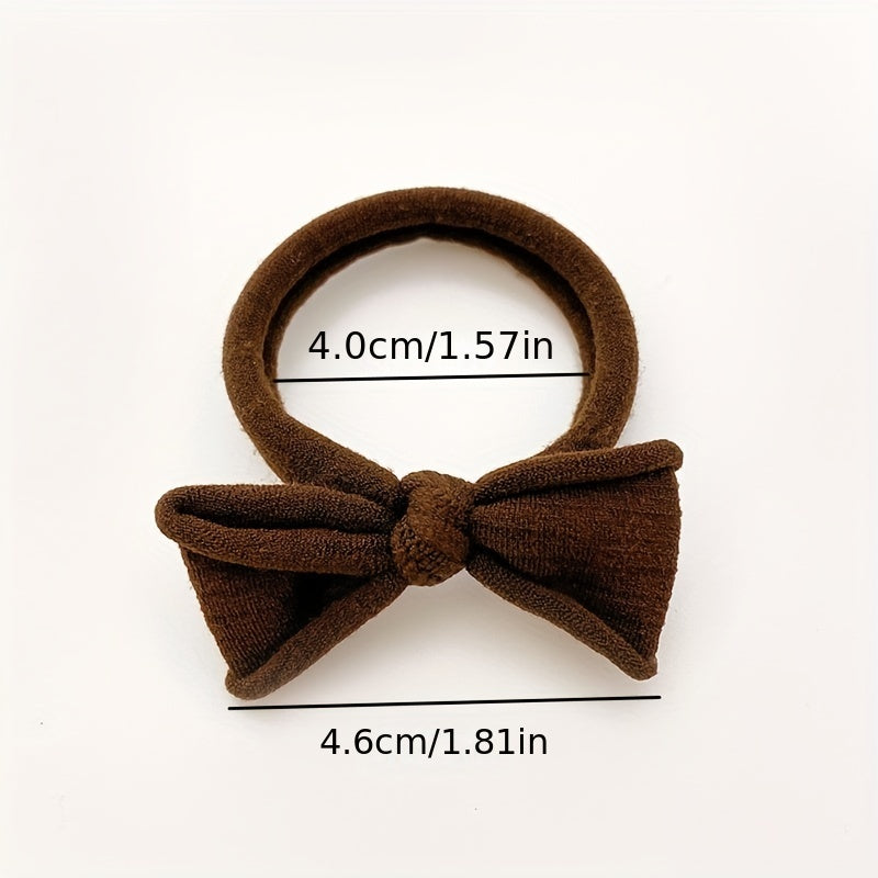 2pcs Bow Rubber Band High Elastic Hair Tie Hair Rope Sweet Ponytail