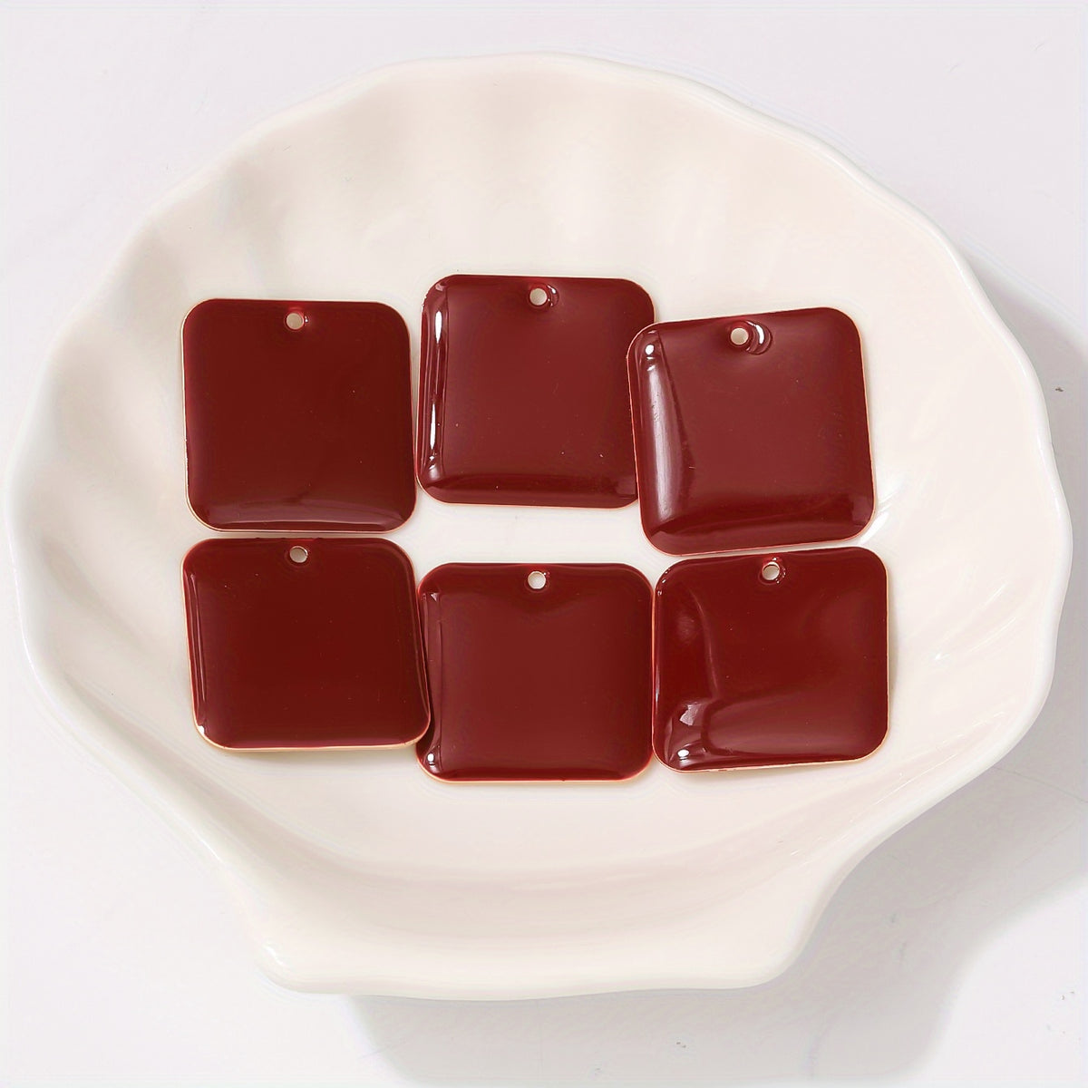 6pcs Colorful Drip Oil Alloy Pendant Set for DIY Jewelry Making