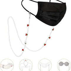 Crystal Cherry Glasses Chain Lanyard Retainer