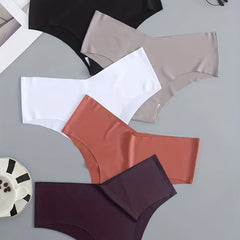 5 Seamless Hipster Panties Solid Stretchy Women's Lingerie Underwear