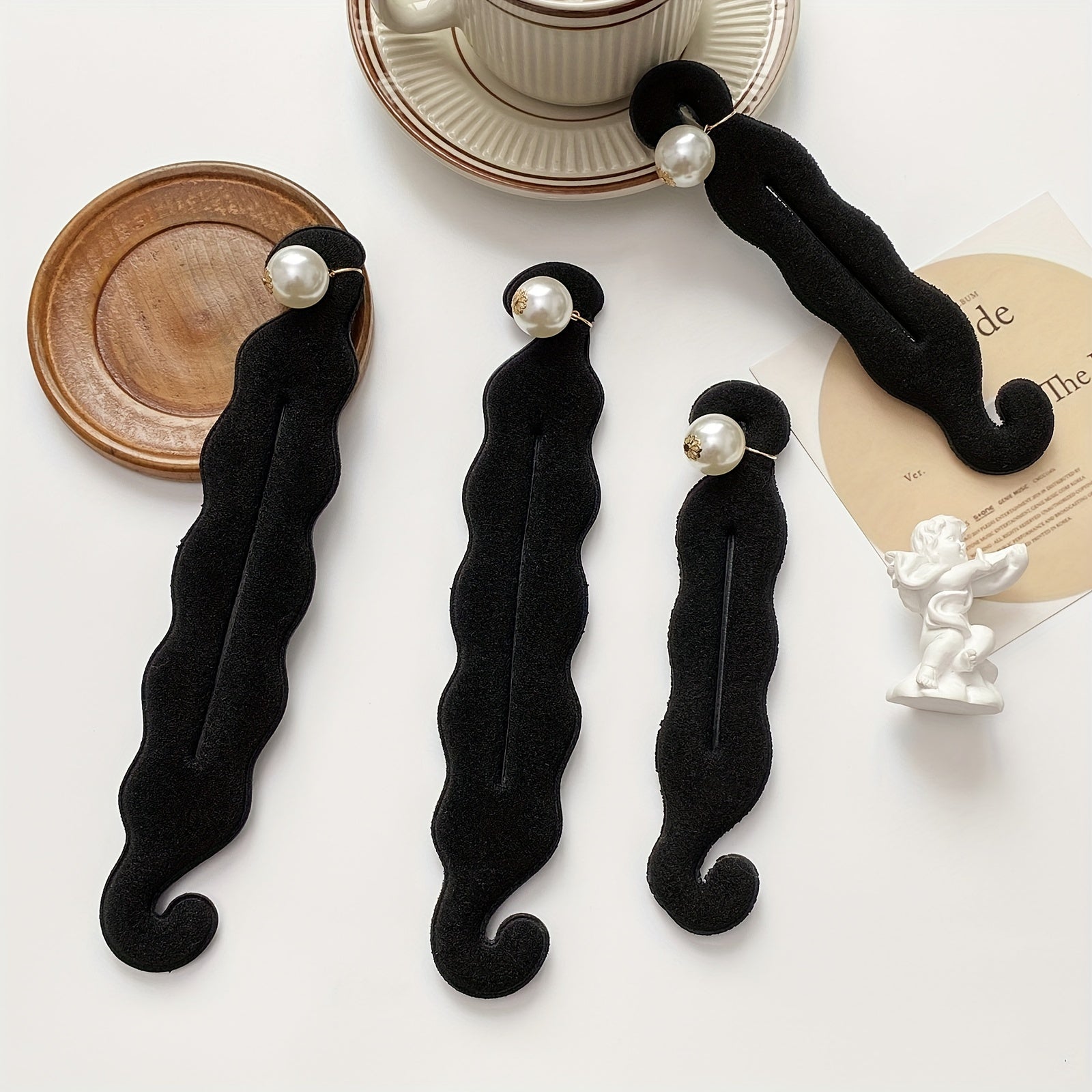 Faux Pearl Hair Bun Maker French Hair Styling Accessory