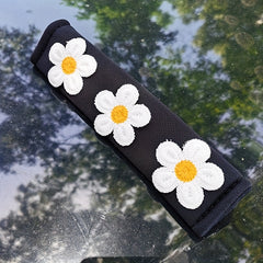 1pc Ice Silk Flower Shoulder Protector Cartoon Car Seat Belt Shoulder Protector