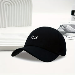 Smiling Print Baseball Cap Casual Breathable Dad Hats Adjustable Sun Hat