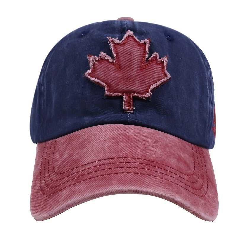 Maple Leaf Baseball Cap Washed Duck Cap Spring Summer Outdoor Hat