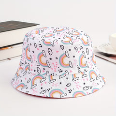 Unisex Rainbow Pony Bucket Hat for Outdoor Sport