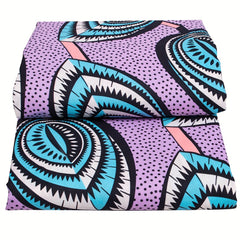 African Ethnic Wax Fabric Double Sided Geometric Printing Polyester Fabric