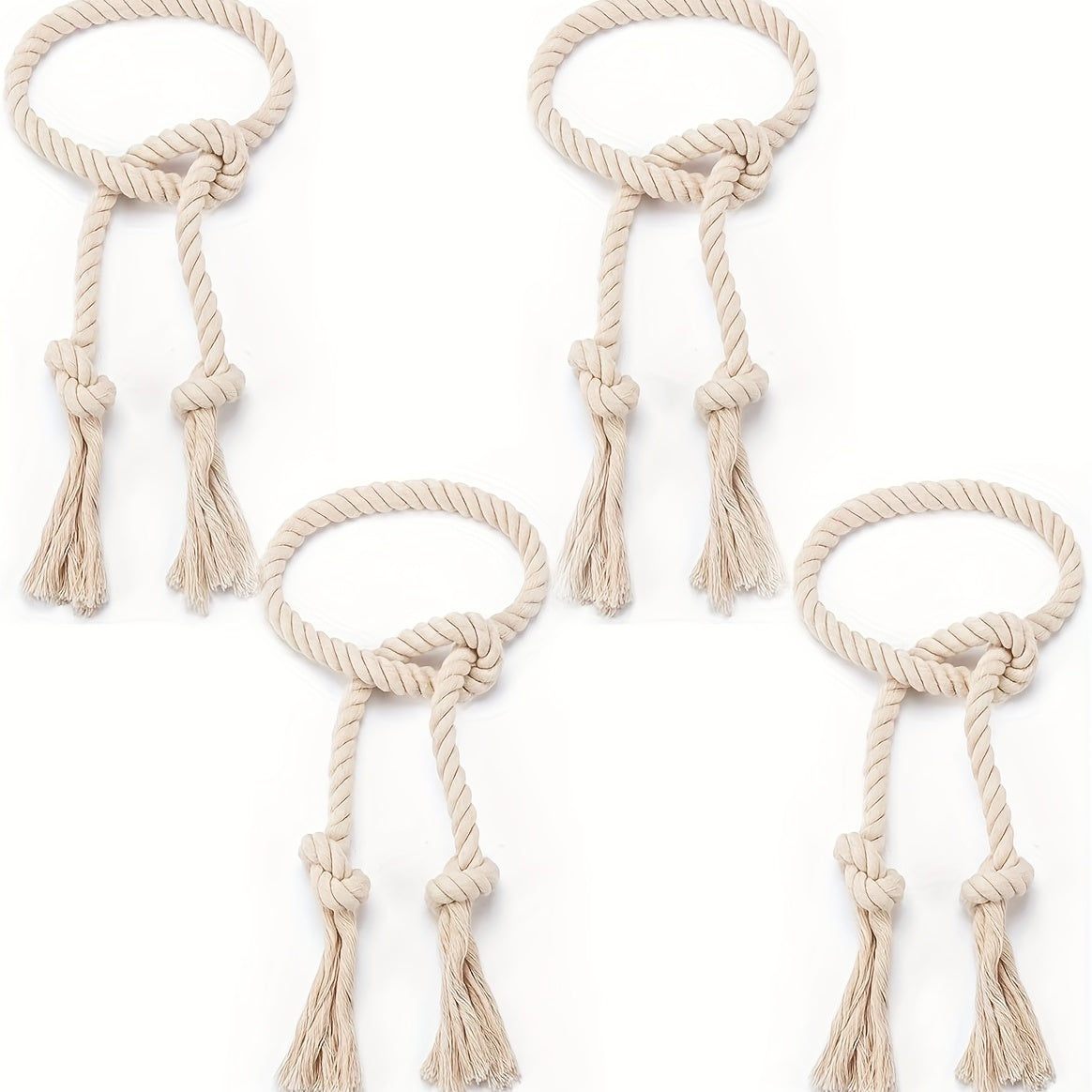 2pcs Cotton Curtain Tiebacks, Farmhouse Style Curtain Rope for Curtains