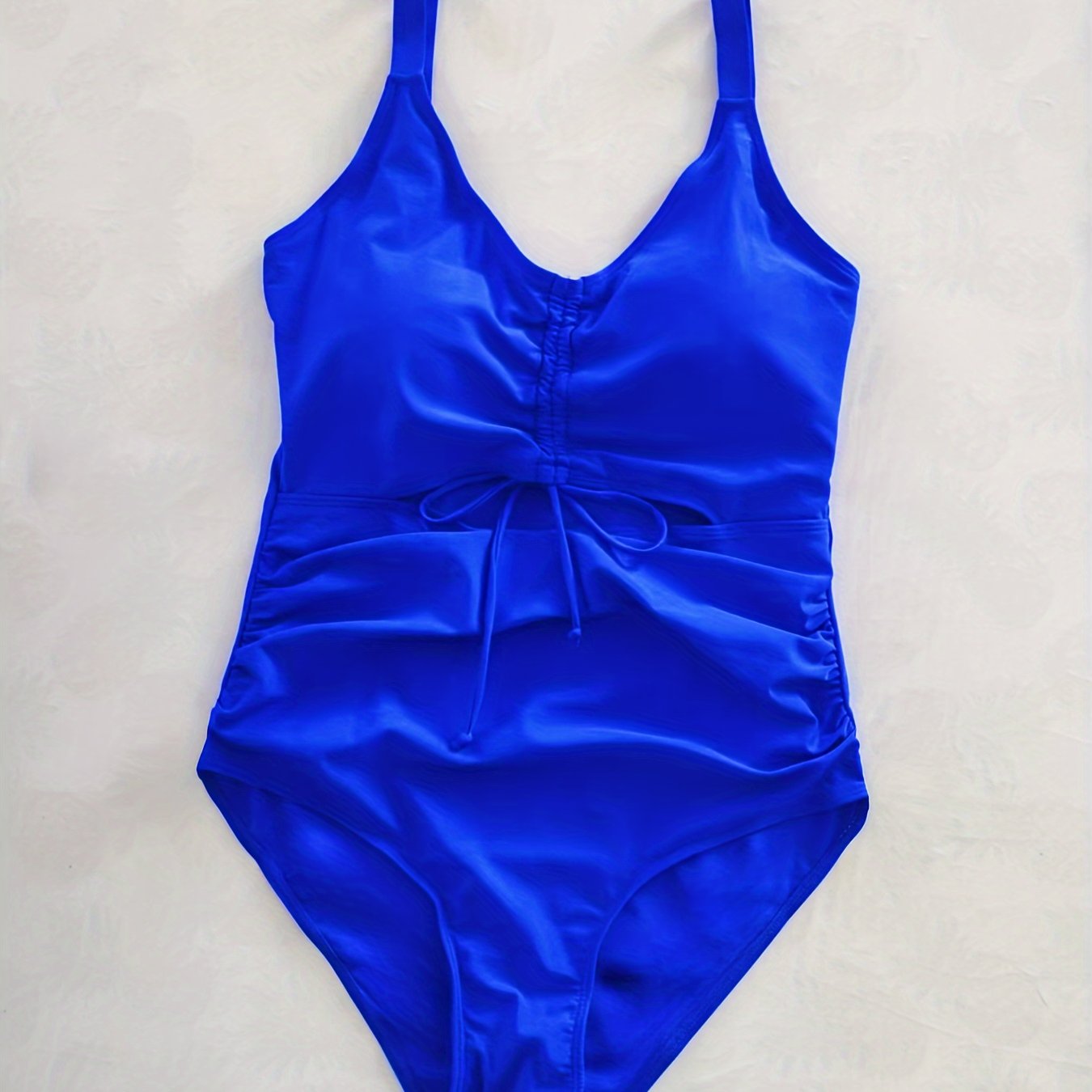  Swimsuit Lace Ruched Cut Out One Piece Bathing Suit