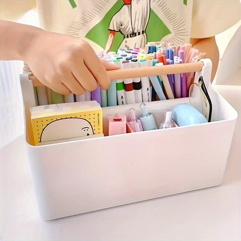 Portable Storage Basket Large Capacity Desk Organizer Pen Holder