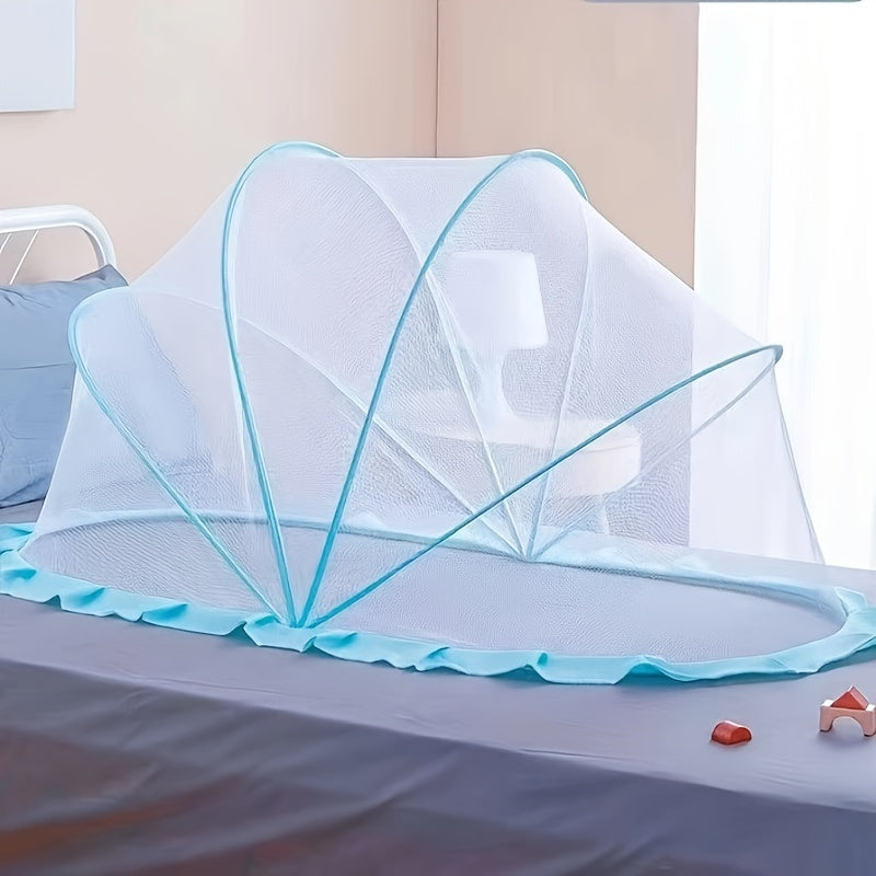 Foldable Kids Mosquito Net Light Full Coverage Polyester Bed Canopy
