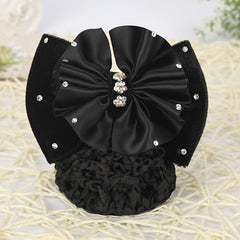 French Clip & Rhinestone Bow Vintage Barrette