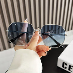 Large Polygon Sunglasses UV400 Anti Glare Sun Shades Driving Travel