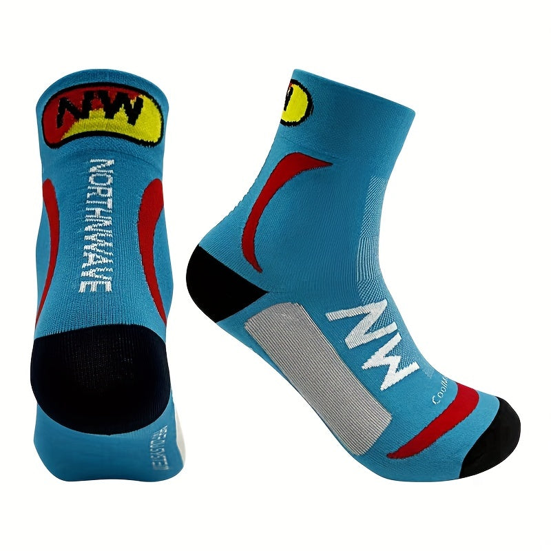 Breathable Mid Calf Cycling Sports Socks Men Women