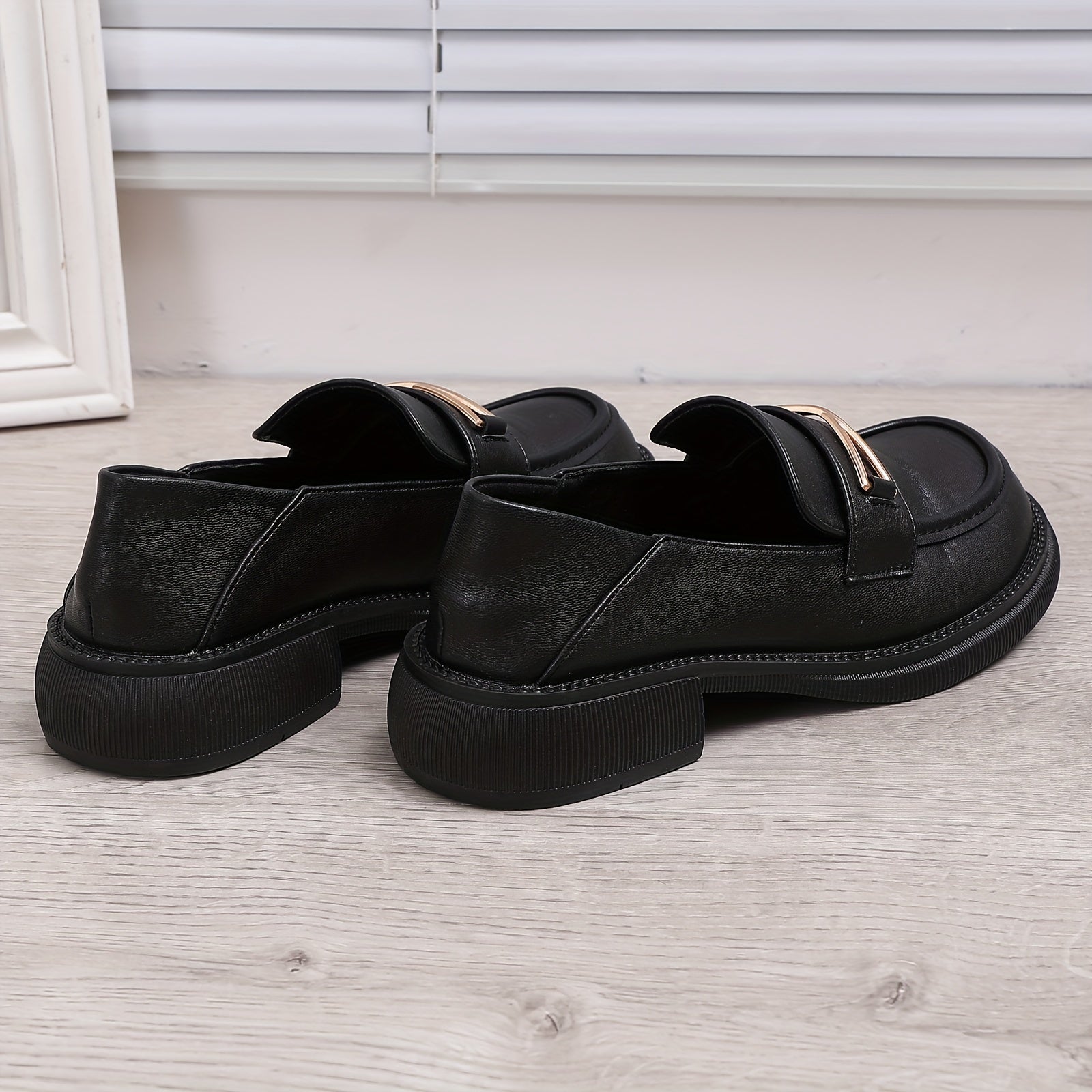 Geometric Decor Loafers Retro Slip-On Oxford Shoes