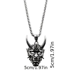 Men's Ghost Monster Mask Pendant Necklace