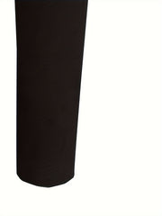  Solid Elastic Button Leggings