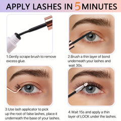 DIY Eyelash Extension Kit with 5 Clusters and Eye Glue