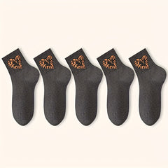 Heart Print Socks Soft Mid Tube Stockings Women's Hosiery
