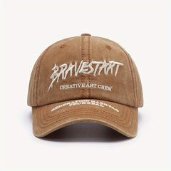 Outdoor Curved Brim Letter Embroidery Men's Peaked Cap Baseball Cap