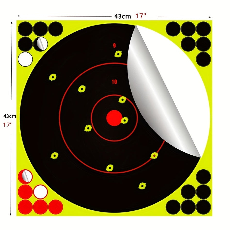 Self Adhesive Shooting Targets, Bright Reactive Splatter Targets, 43x18 cm