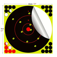 Self Adhesive Shooting Targets, Bright Reactive Splatter Targets, 43x18 cm