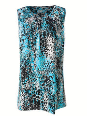  Tortoise Shell Print Tank Top