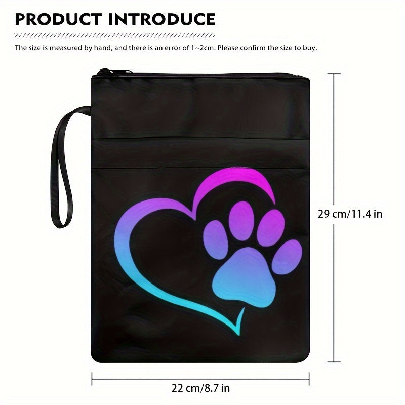 Dog Paw Book Cover Book Sleeve Canvas Book Protector Washable Book Pouch