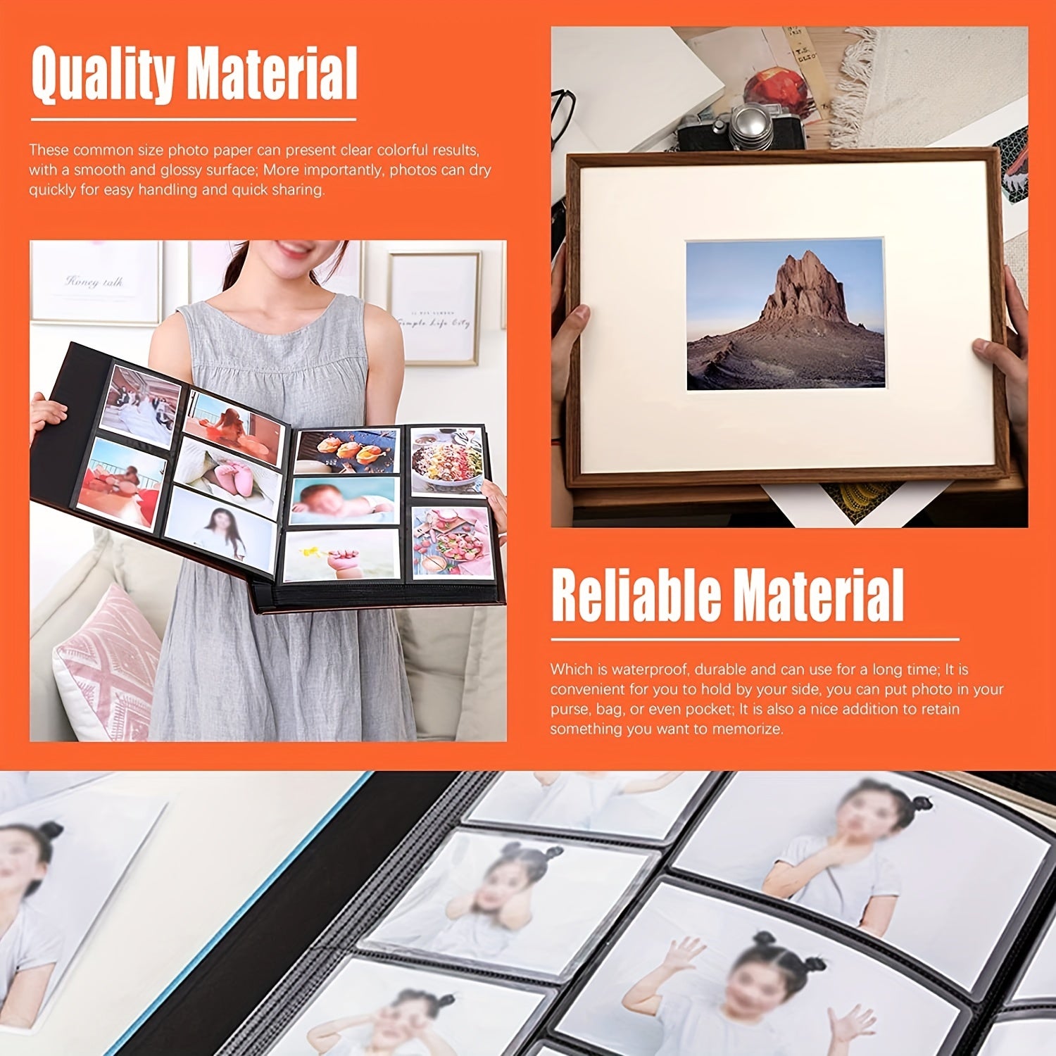 100 Sheets High Gloss Photo Paper for Inkjet Printer 8.89 x 12 200gsm
