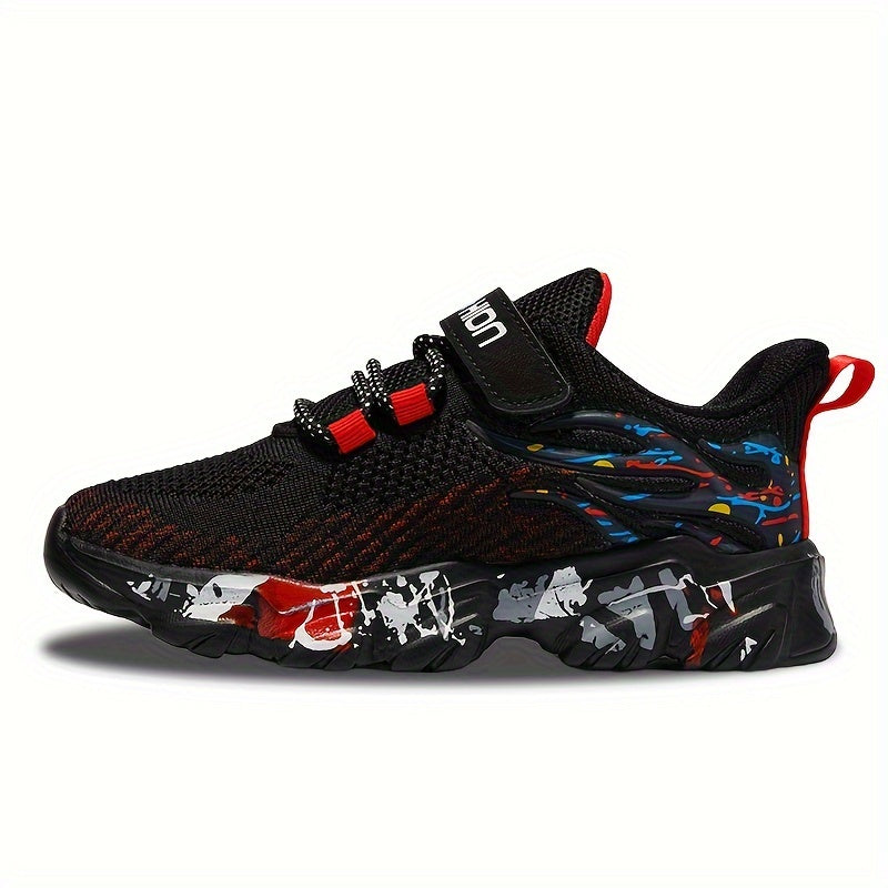 Breathable Woven Sneakers For Boys Lightweight Anti Slip Low Top Sneakers