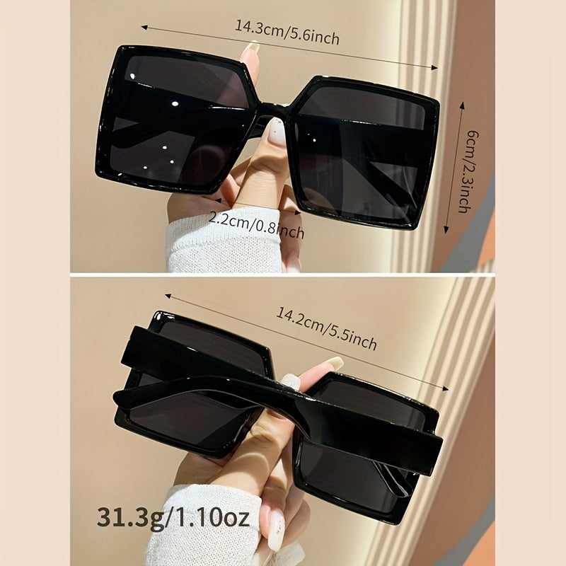 Oversized Square Sunglasses UV400 Sun Shades Glasses for Men Women