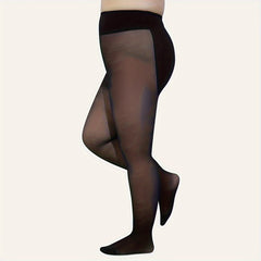 Women's Plus Two Tone Fishnet Pantyhose