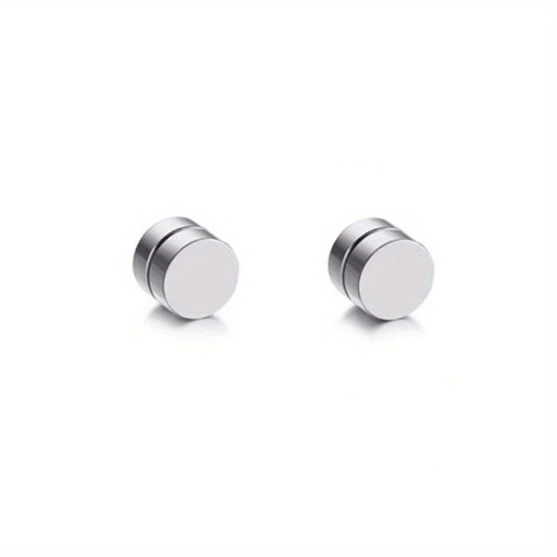 Men's Stainless Steel Magnetic Ear Clip Earrings