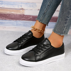 Women's Hollow Out Lace Up Sneakers Casual Outdoor Shoes