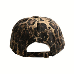 Leopard Print Baseball Cap Label Patch Lightweight Sun Hat