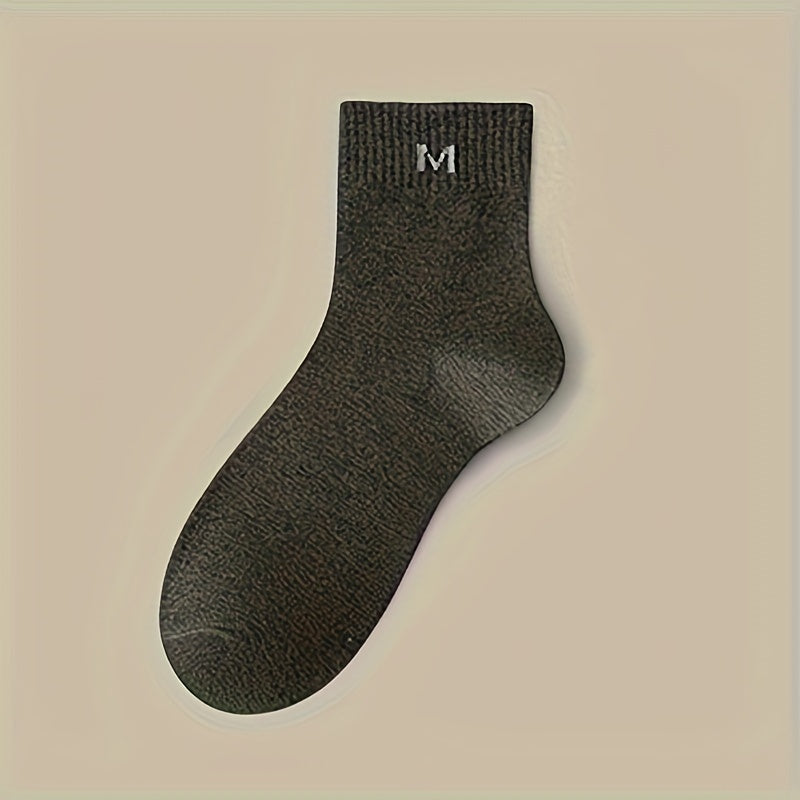 10 Pairs Letter Print Socks Soft Women's Mid Tube Stockings
