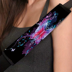Flower Butterfly Print Car Shoulder Cover
